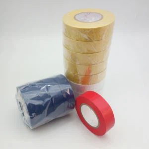 Nwa PVC Izolan Tape Avèk Rezistans Ponpye Bon Koulè Vèt pou Kay ak Industry Itilize